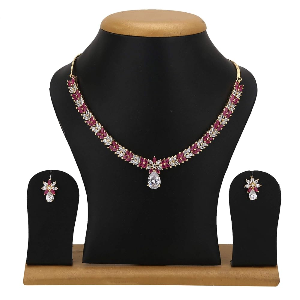 Amazon.com: American Diamond AD/CZ Zircon Fashion Jewellery